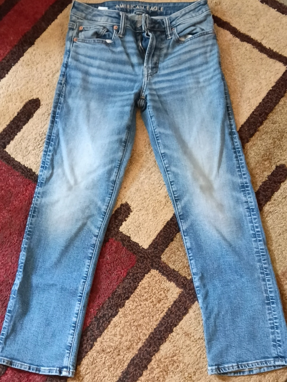 American Eagle Outfitters Men’s Light Blue Straight Jeans Size 28x30
